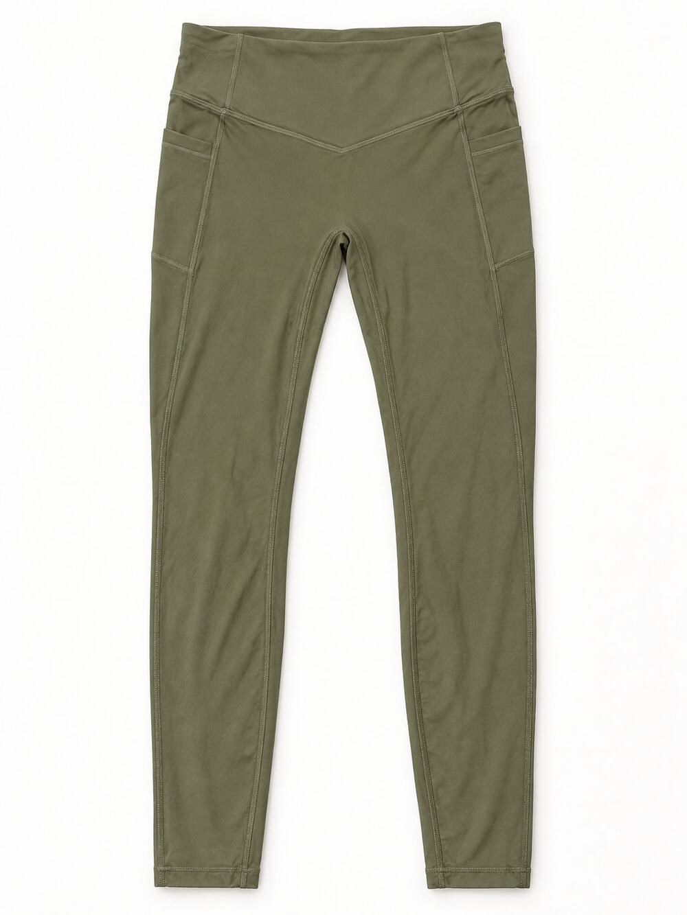 Halara Olive Green High-Waist Scrunch Butt Pocket Leggings 24" Inseam